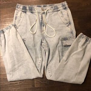 American eagle denim joggers